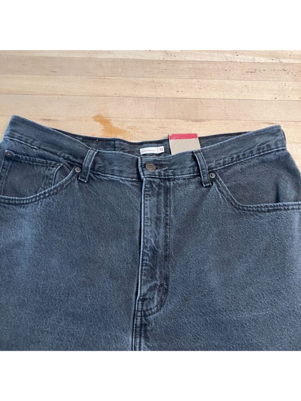 Levi's Womens Cinch Baggy Wide Leg Jeans Size 33 X 26  (US 16) Black AN NWT - Picture 9 of 12